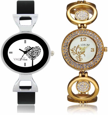 LOREM WAT-W06-0204-W07-0027-COMBOLOREMWhite::White Designer Stylish Shape Best Offer Bracelet Combo Watch  - For Women   Watches  (LOREM)