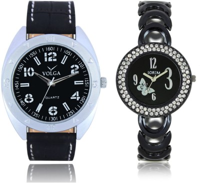 LOREM VL31LR201 New Latest Stylish Designer Leather-Metal Belt Attractive Different Combo Watch  - For Men & Women   Watches  (LOREM)
