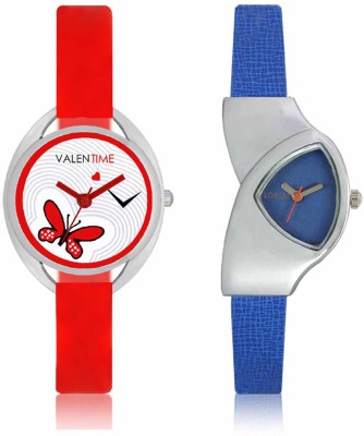 LOREM WAT-W06-0208-W07-0004-COMBOLOREMBlue::White Designer Stylish Shape Best Offer Combo Beautiful Watch  - For Women   Watches  (LOREM)