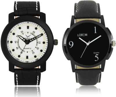 LOREM VL16LR06 New Latest Stylish Designer Leather Belt Attractive Different Combo Watch  - For Men   Watches  (LOREM)