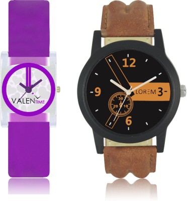 LOREM WAT-W06-0001-W07-0007-COMBOLOREMBlack::Brown::White Designer Stylish Shape Best Offer Combo Couple Watch  - For Men & Women   Watches  (LOREM)