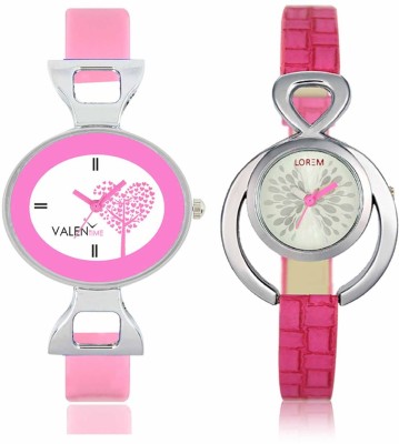 LOREM WAT-W06-0205-W07-0030-COMBOLOREMSilver::White Designer Stylish Shape Best Offer Combo Beautiful Watch  - For Women   Watches  (LOREM)