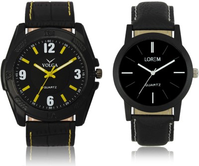 

LOREM VL17LR05 New Latest Stylish Designer Leather Belt Attractive Different Combo Watch - For Men