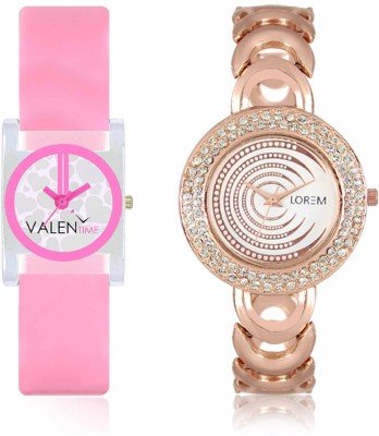 LOREM WAT-W06-0202-W07-0008-COMBOLOREMWhite::White Designer Stylish Shape Best Offer Bracelet Combo Watch  - For Women   Watches  (LOREM)