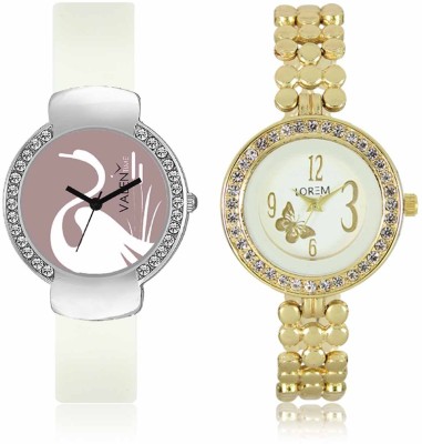 

LOREM WAT-W06-0203-W07-0026-COMBOLOREMWhite::White Designer Stylish Shape Best Offer Bracelet Combo Watch - For Women