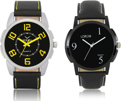 

LOREM VL25LR06 New Latest Stylish Designer Leather Belt Attractive Different Combo Watch - For Men