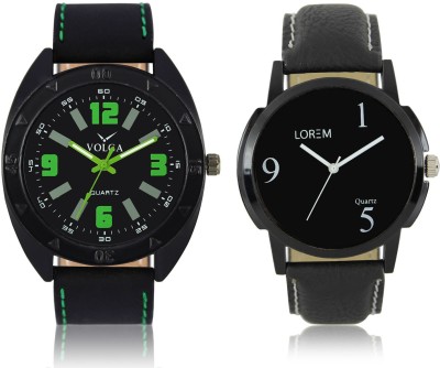LOREM VL18LR06 New Latest Stylish Designer Leather Belt Attractive Different Combo Watch  - For Men   Watches  (LOREM)