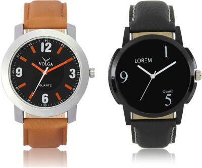 LOREM VL28LR06 New Latest Stylish Designer Leather Belt Attractive Different Combo Watch  - For Men   Watches  (LOREM)