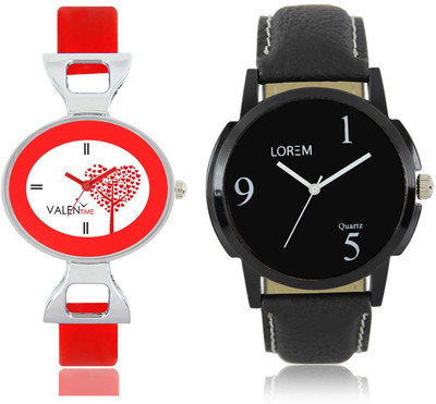

LOREM WAT-W06-0006-W07-0031-COMBOLOREMBlack::White Designer Stylish Shape Best Offer Combo Couple Watch - For Men & Women
