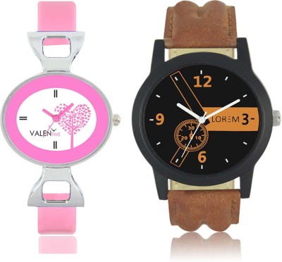 LOREM WAT-W06-0001-W07-0030-COMBOLOREMBlack::Brown::White Designer Stylish Shape Best Offer Combo Couple Watch  - For Men & Women   Watches  (LOREM)