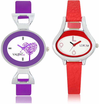 

LOREM WAT-W06-0206-W07-0028-COMBOLOREMWhite::White Designer Stylish Shape Best Offer Combo Beautiful Watch - For Women