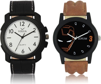 LOREM VL13LR04 New Latest Stylish Designer Leather Belt Attractive Different Combo Watch  - For Men   Watches  (LOREM)