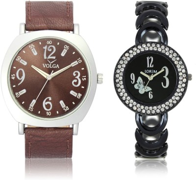 LOREM VL46LR201 New Latest Stylish Designer Leather-Metal Belt Attractive Different Combo Watch  - For Men & Women   Watches  (LOREM)