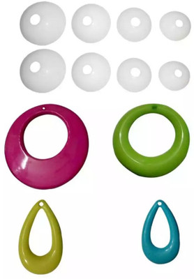 

BestUBuy Silk Thread jewellery making chandbali, round and drop shape mould - 10 pair each
