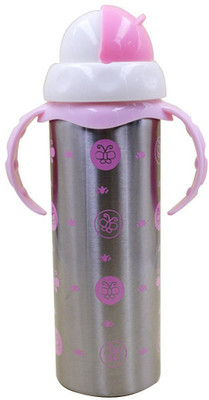 

N&M Multifunctional Stainless Steel Baby Feeding Bottle - Pink - 240 ml(Pink)