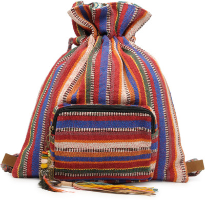 

The House of Tara Handloom Fabric 10 L Backpack(Multicolor)