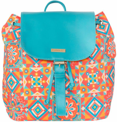 

Chumbak Magic Mosaic Flap 5 L Backpack(Orange, Blue)