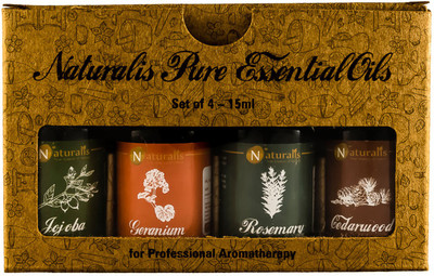 

Naturalis Gift Pack Of 4 Multipurpose (Jojoba Oil, Geranium Oil, RosemaryOil, Cedarwood Oil)(15 ml)