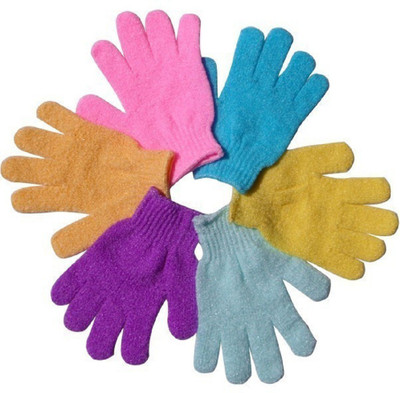 

Sukot 6 Pair Exfoliating Gloves Body Spa Scrub Shower Bath Glove