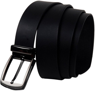 Cyclone Men Casual Black Genuine Leather Belt