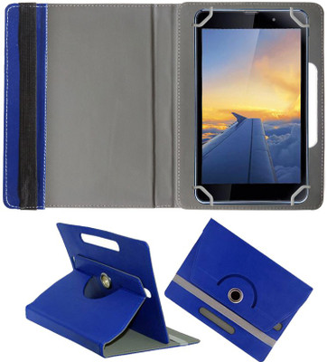 Fastway Book Cover for iBall Slide Wings 8inch Designer Rotating Case(Blue, Cases with Holder, Pack of: 1)