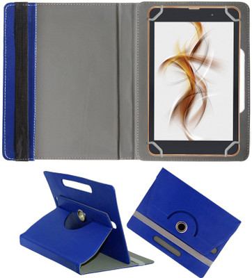 Fastway Book Cover for iBall Slide Nimble 8 inch Designer Rotating Case(Blue, Cases with Holder, Pack of: 1)
