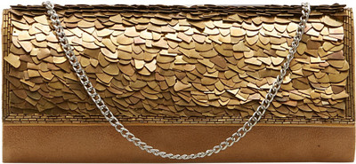 

Tarusa Casual Gold Clutch