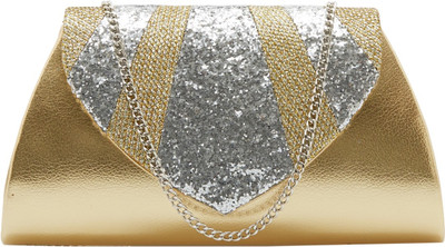 

Tarusa Casual Gold Clutch