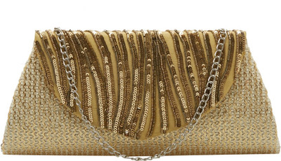 

Tarusa Casual Gold Clutch