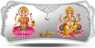 MMTC-PAMP India Pvt Ltd Stylized Lakshmi Ganesha S 9999 50 g Silver Bar