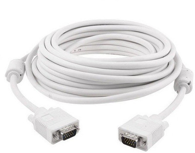 

ROQ 10 MtrHigh Quality Male VGA to Male VGA Cable(Compatible with Mobile, Laptop, Tablet, Mp3, Gaming Device, White)