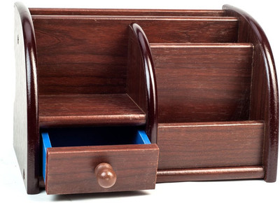 

Amazing 6 Compartments Wood Multipurpose wooden pen Stationery holder(Brown)
