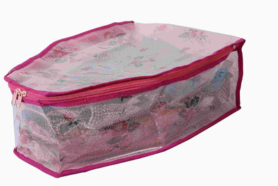 

MOTHERLAND Safe & Dustproof Designer Transparent Printed Blouse Cover MLPBC(Pink)