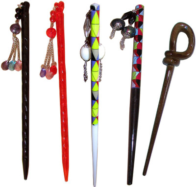 

Vatsalya Creation combo of juda sticks Bun Stick(Multicolor)