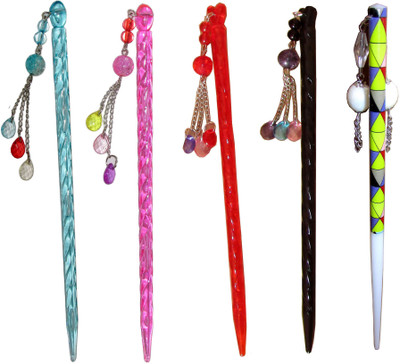 

Vatsalya Creation combo of juda sticks Bun Stick(Multicolor)