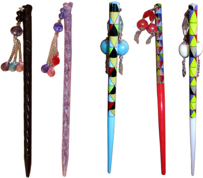 

Vatsalya Creation combo of juda sticks Bun Stick(Multicolor)