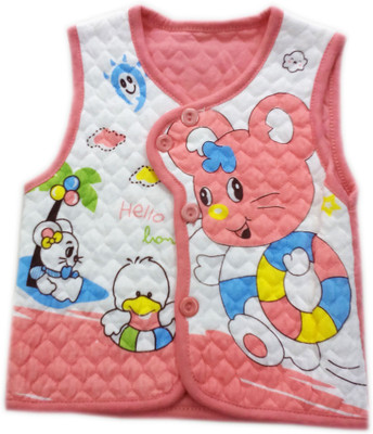 

Squnibee Sleeveless Printed Baby Boys & Baby Girls Jacket, Red