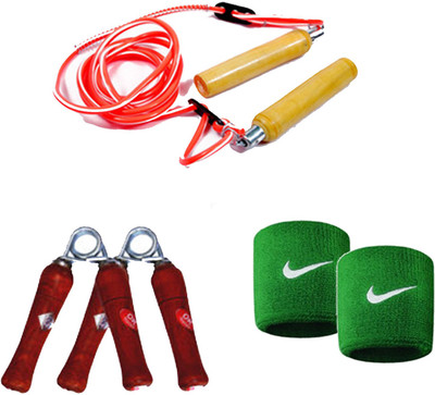 

GB Wooden Rope & Wrist Band & Hand Gripper Gym & Fitness Kit