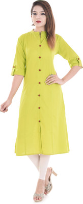 Palakh Solid Women's Frontslit Kurta(Light Green) Palakh Solid Women's Frontslit Kurta(Light Green)