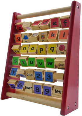 

Munchkinz Carousel Alphabets and Number Learning - Abacus Style Wooden Frame Toy(Multicolor)