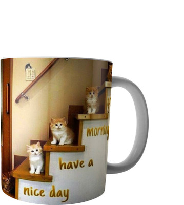 

RD Creations Specially Designed Good Morning Coffee PWMGM2079 Ceramic Mug(300 ml), Multicolor