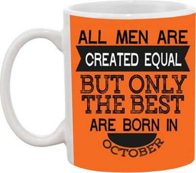 

Ashvah Men Are Born in October Ceramic Mug(350 ml), White