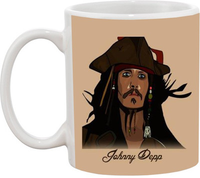 

Ashvah Johnny Depp 879 Ceramic Mug(350 ml), White