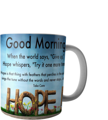 

RD Creations Specially Designed Good Morning Coffee PWMGM2106 Ceramic Mug(300 ml), Multicolor