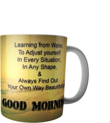 

RD Creations Specially Designed Good Morning Coffee PWMGM2090 Ceramic Mug(300 ml), Multicolor