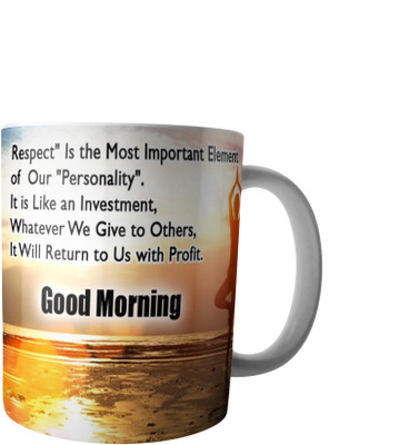 

RD Creations Specially Designed Good Morning Coffee PWMGM2064 Ceramic Mug(300 ml), Multicolor
