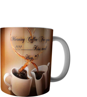 

RD Creations Specially Designed Good Morning Coffee PWMGM2057 Ceramic Mug(300 ml), Multicolor