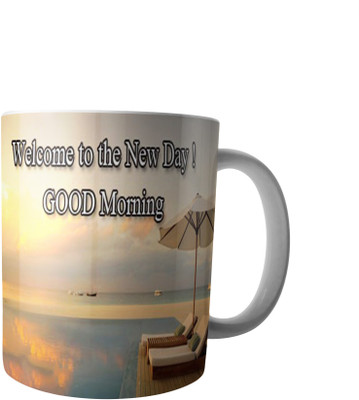 

RD Creations Specially Designed Good Morning Coffee PWMGM2040 Ceramic Mug(300 ml), Multicolor