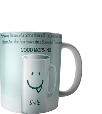 

RD Creations Specially Designed Good Morning Coffee PWMGM2111 Ceramic Mug(300 ml), Multicolor