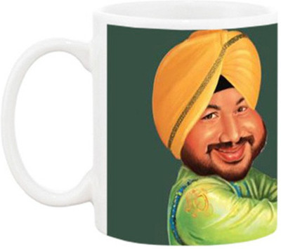 

Ashvah Daler Mehendi Ceramic Mug(350 ml), White